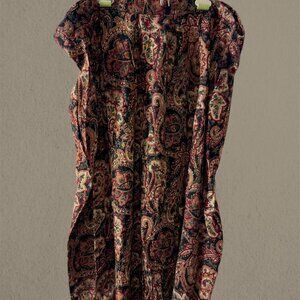 Floral Paisley Maxi Skirt with pockets